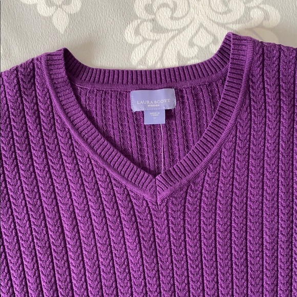 Laura Scott - Purple V-Neck Sweater - Picture 2 of 8